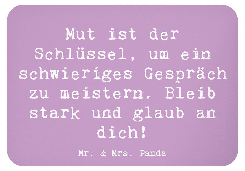 Mr. & Mrs. Panda magnet Spruch Ein schwieriges Gespräch führen - Lavendeltraum - Geschenk, motivierende Botschaften, handgefertigte Produkte, zet...