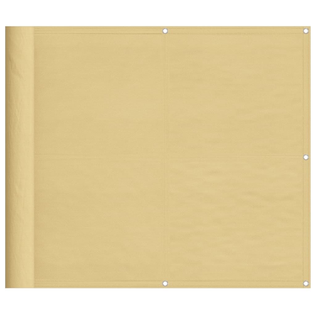 Balkon-Sichtschutz Sandfarben 90x500 cm 100% Polyester-Oxford