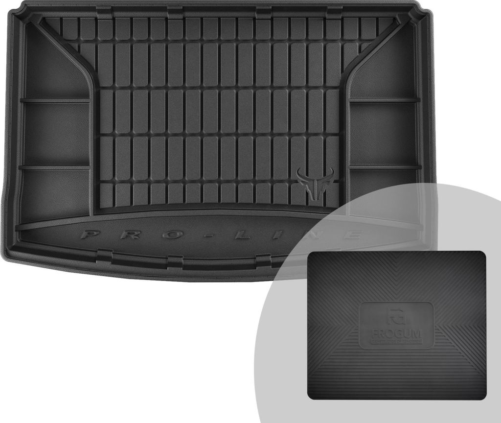 FROGUM ProLine 3D Gummimatte Exklusive Auto Kofferraummatte Kofferraumwanne für Volkswagen Golf Plus 2005-2014