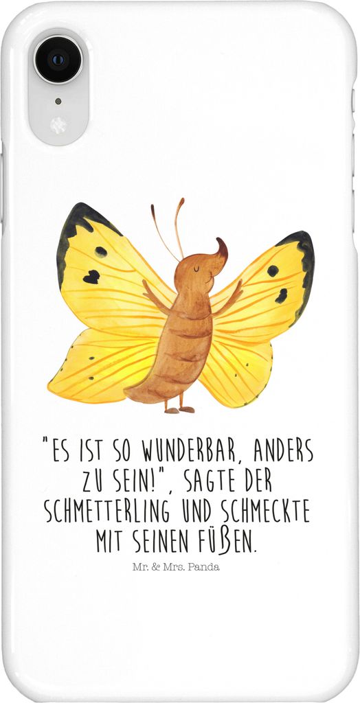 Mr. & Mrs. Panda Iphone XR Handyhülle Schmetterling Zitronenfalter - Weiß - Geschenk, Außergewöhnlich, Fakt, Lustige Sprüche, Anders, Handy Ca...