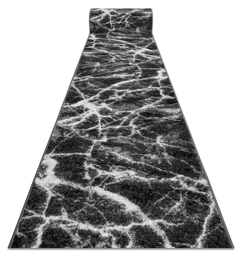 TAPIS DE COULOIR BCF MORAD Marmur Marbre anthracite / noir Image du produit 