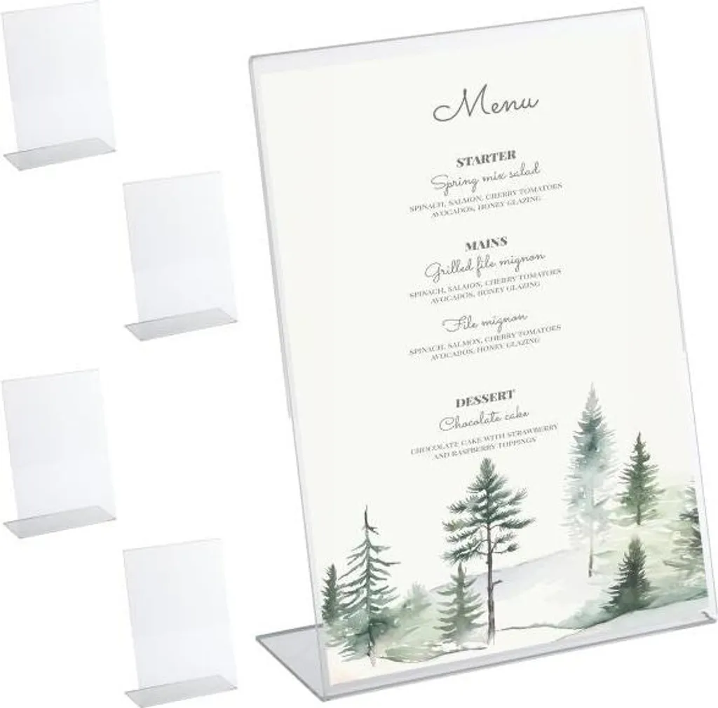 Supports de table A4 pour menus restaurant et tarifs hôtellerie - Lot 5