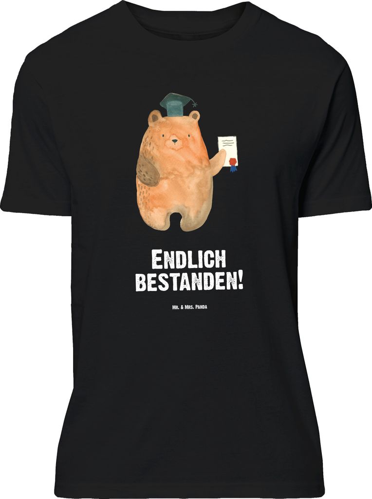 Mr. & Mrs. Panda Größe XL T-Shirt Bär Prüfung - Schwarz - Geschenk, Shirt, Prüfungen, mit Spruch, Abschlusszeugnis, Bestanden, Zeugnis, Abschl...