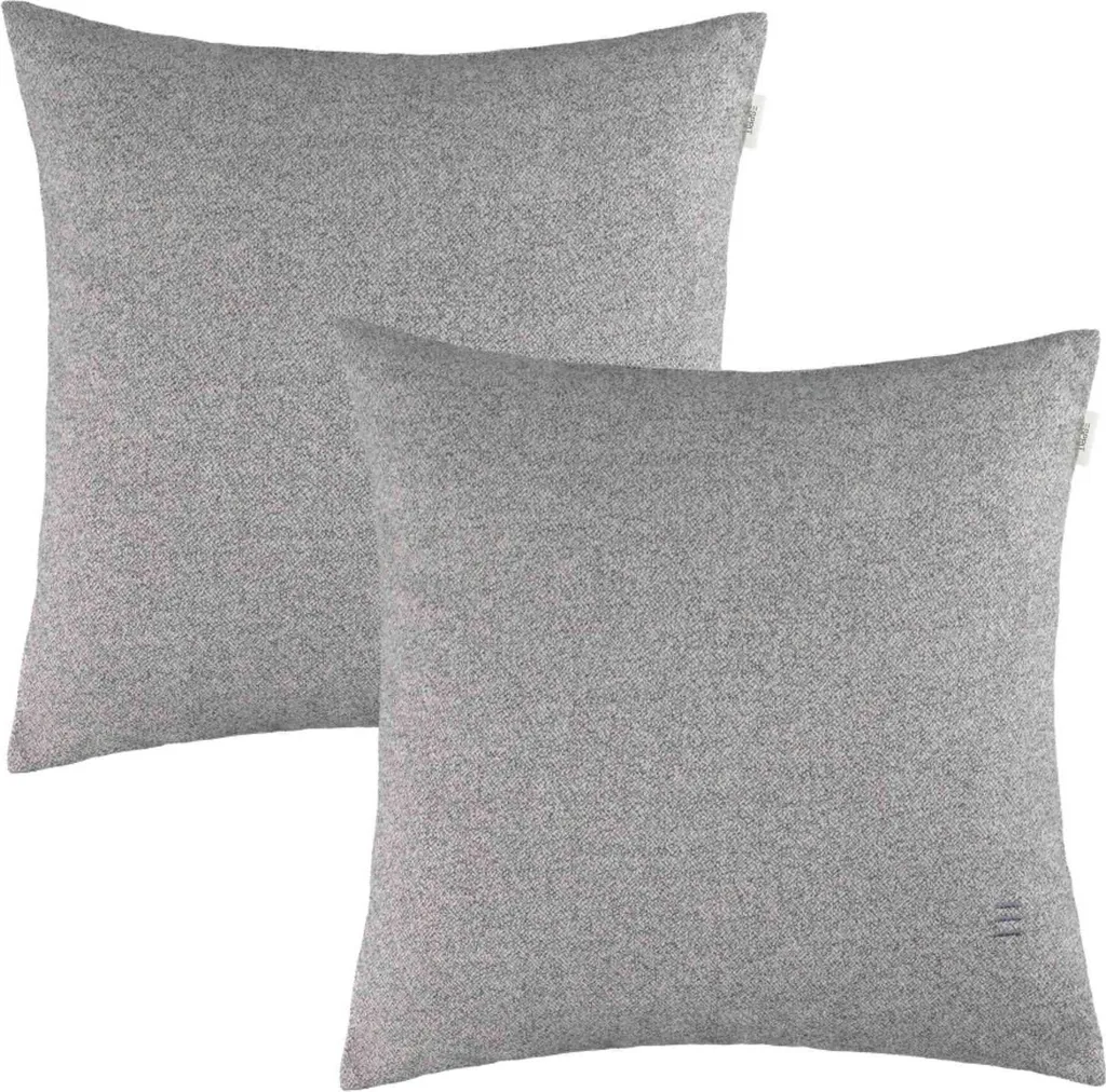 Housses de Coussin Carrées Grises en Tissu de Qualité Esprit FUN-2 45x45