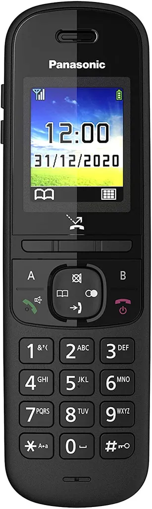 Téléphone fixe sans fil Panasonic KX-TGH710 noir pour maison avec écran