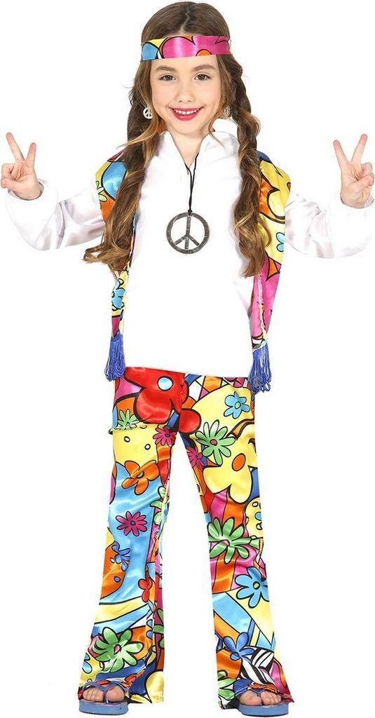Fiestas Guirca - Hippie-Kostüm für Jungen Set FG870 (116) (Bunt)