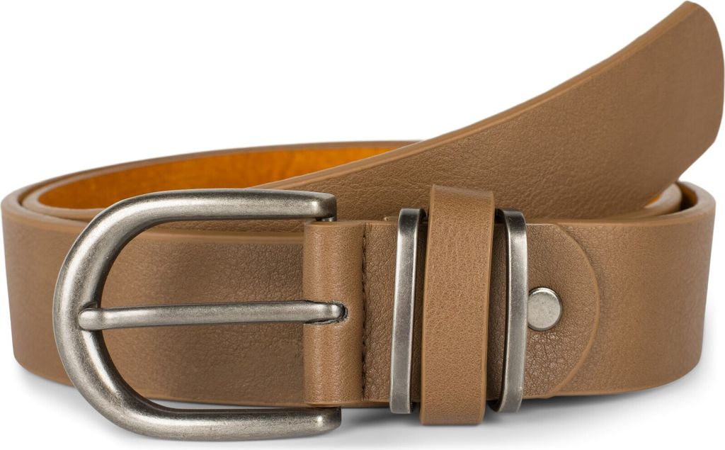 styleBREAKER Uni Gürtel Unifarben mit Metall an der Gürtelschlaufe, Kunstleder Einfarbig, Hüftgürtel, kürzbar 03010123