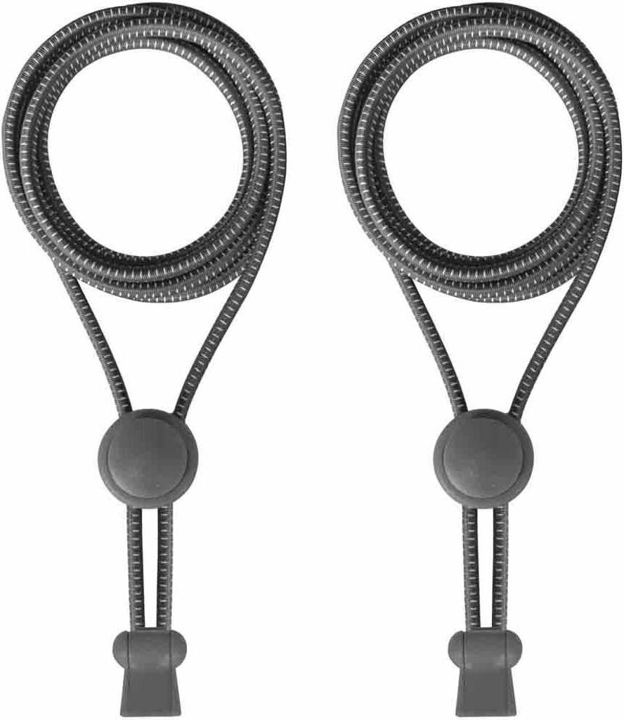 Elastische Schnürsenkel in Grau Dunkel - Schnellverschluss