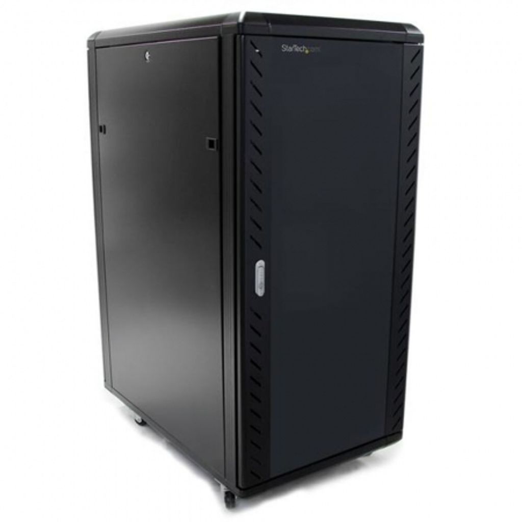 StarTech.com 25U-Netzwerk-Rack-Schrank auf Rädern - 36 Zoll tief - tragbares 19-Zoll-Netzwerk-Rack-Gehäuse mit 4 Pfosten für Daten- und IT-Compu...