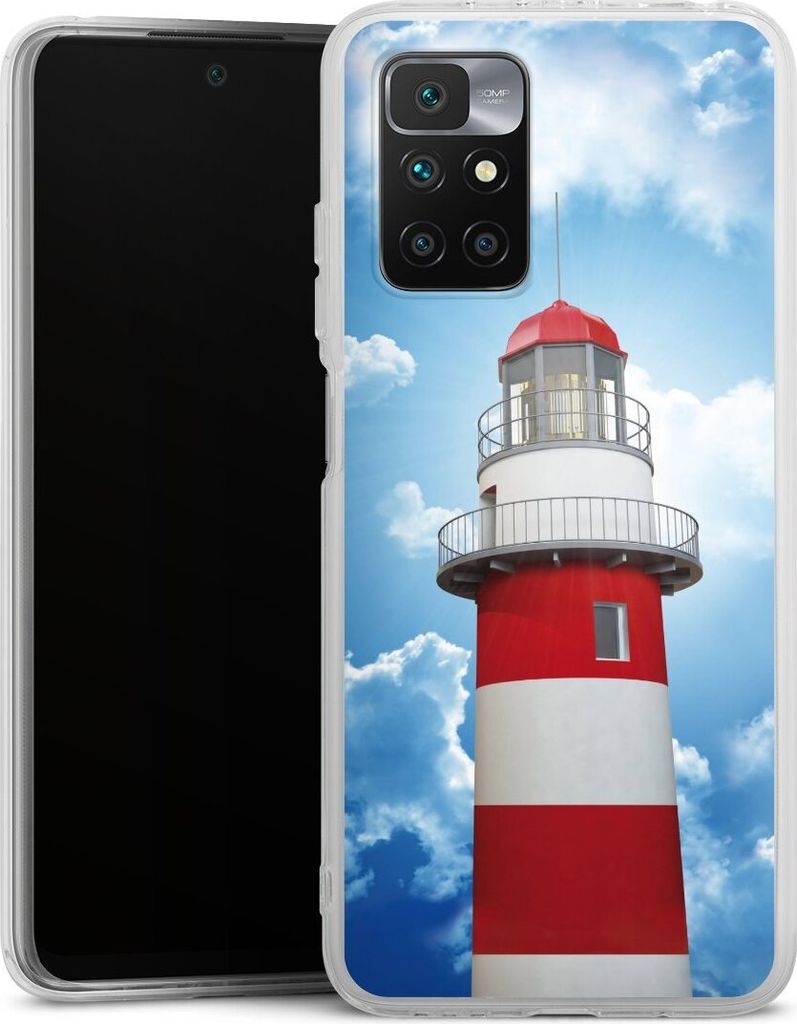 DeinDesign Handyhülle für Xiaomi Redmi 10 2022 Silikon Hülle Case Smartphone Schutzhülle Himmel Leuchtturm Wolke