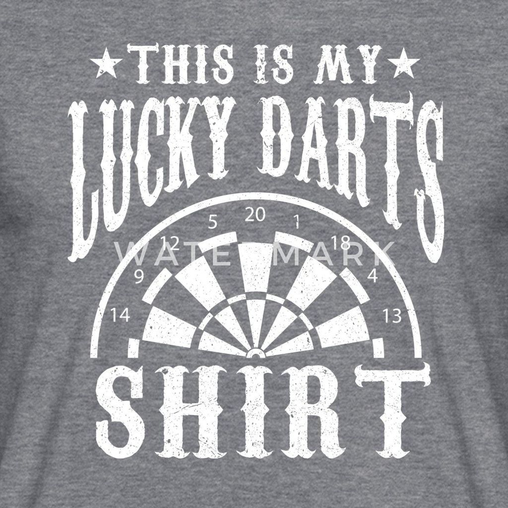 Spreadshirt This Is My Lucky Darts Shirt Fun Style Männer T-Shirt, S, Graphit meliert