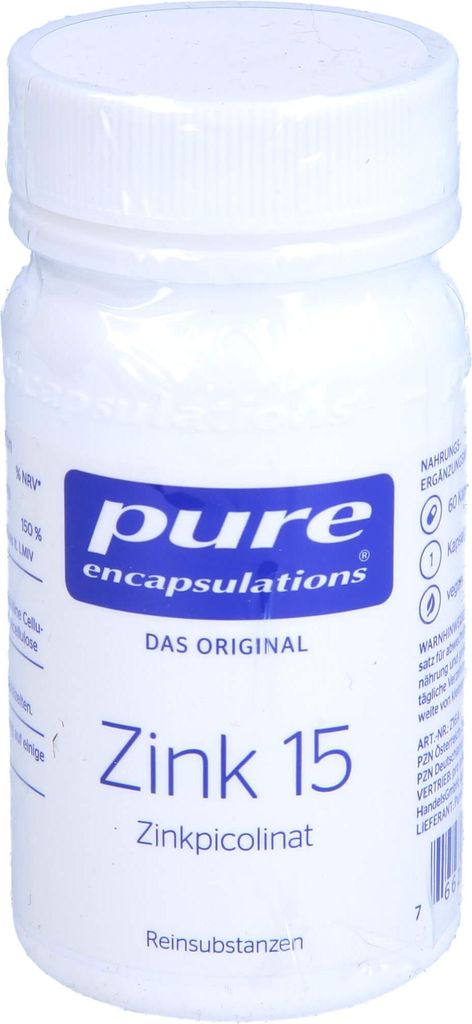 Pure Encapsulations Zink 15 Kapseln, 60 St. Kapseln Produktbild 