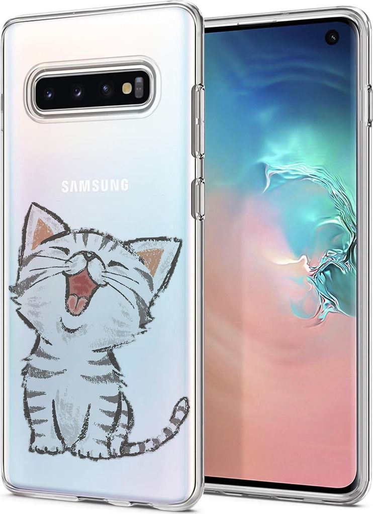 Motiv TPU Cover für Samsung Galaxy S10 Hülle Silikon Case mit Muster Handy Schutzhülle