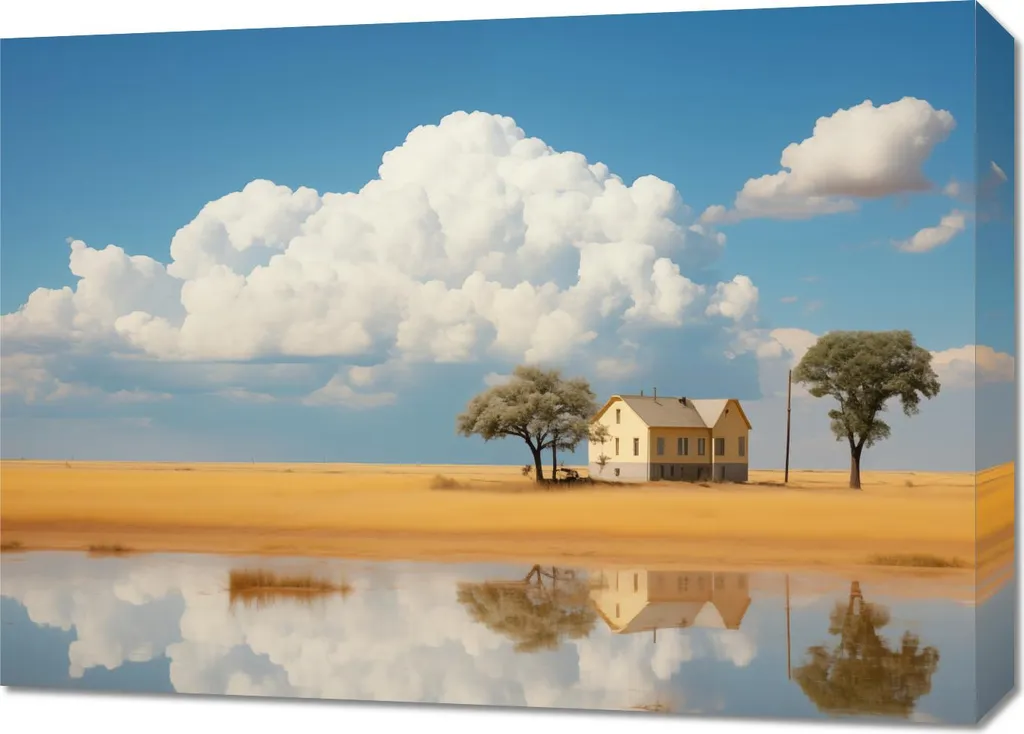 Image 70 x 50 cm Maison Grand Format Impression Haute Définition Art