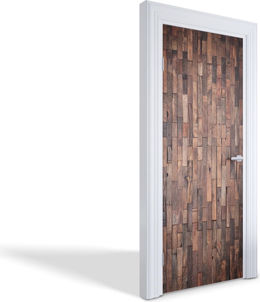 Wandtattoos Türen Selbstklebende Wandsticker Türtapeten - Rustikale Holzwand - 85 x 205 cm