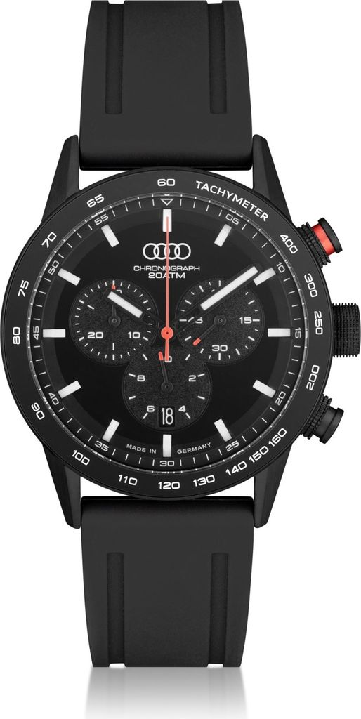 Original Audi Chronograph, Herren, schwarz Uhr Armbanduhr Produktbild 
