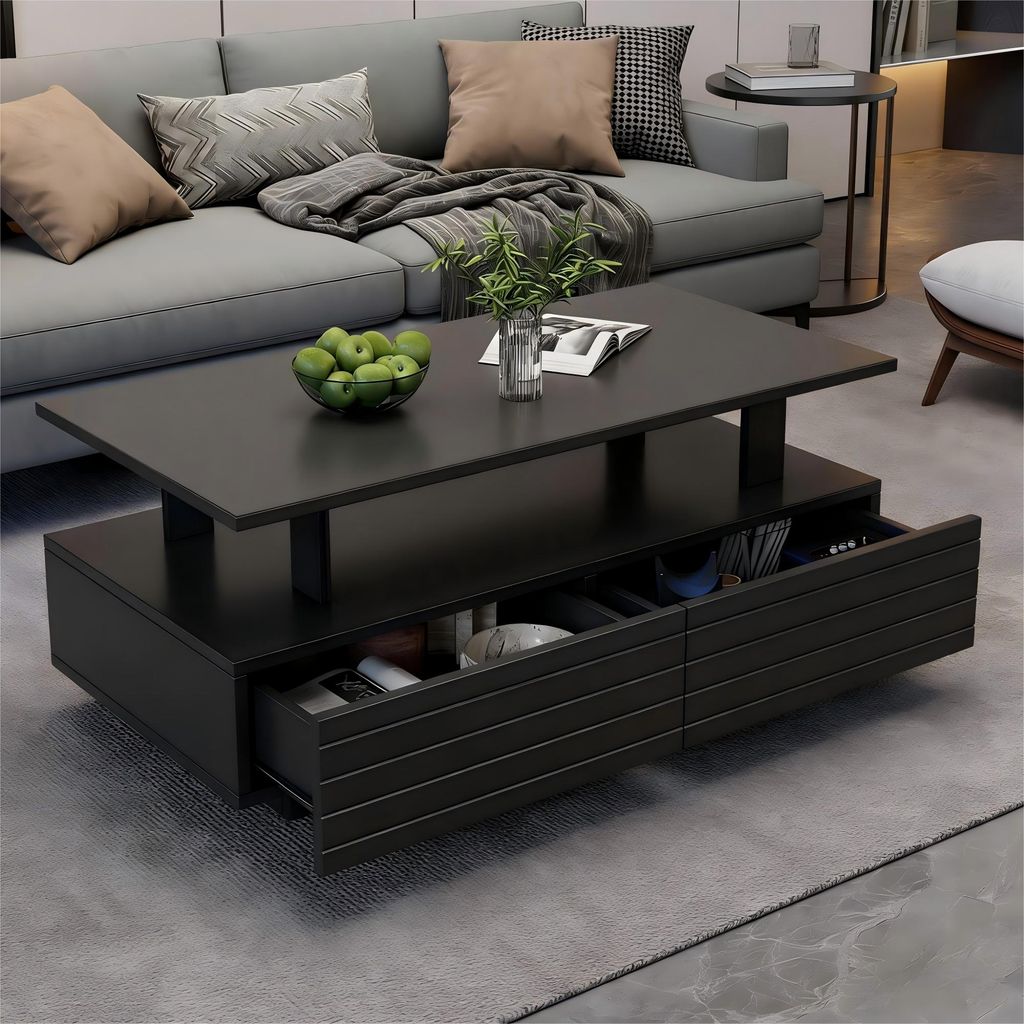 Stolik kawowy LED, wymiary 100x50x42 cm, wykonany z akrylu Zdjęcie produktu 