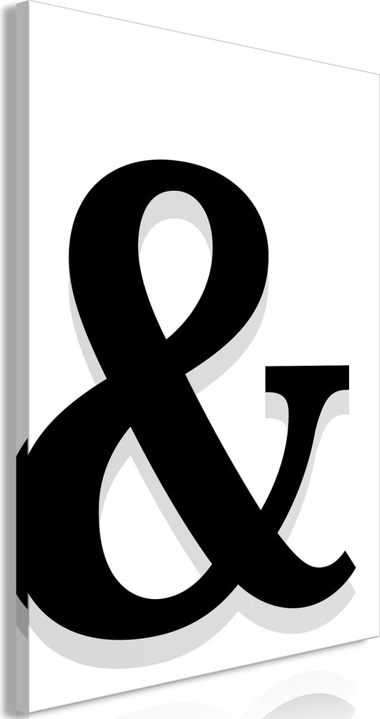 Vliesstoff Leinwandbild - Decorative Letter (1 Part) Vertical 60x90 cm Text m-A-0859-b-a