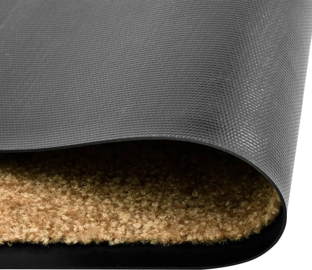 vidaXL Fußmatte Waschbar Creme 90x150 cm