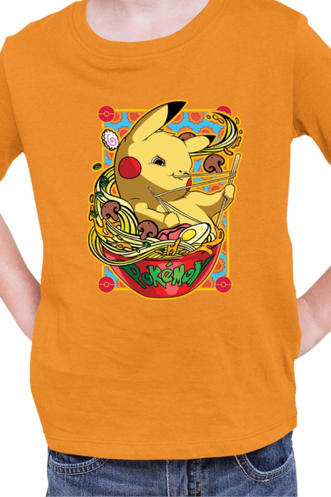 Kinder T-Shirt Japan Manga Anime Comics Pokemon 041, / Orange