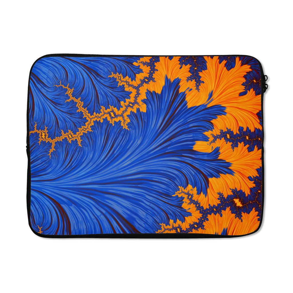 MuchoWow Laptop Hülle 15 Zoll Blätter - Kunst - Psychedelisch Laptoptasche - Laptoptasche - Sleeve - Rundum-Schutz
