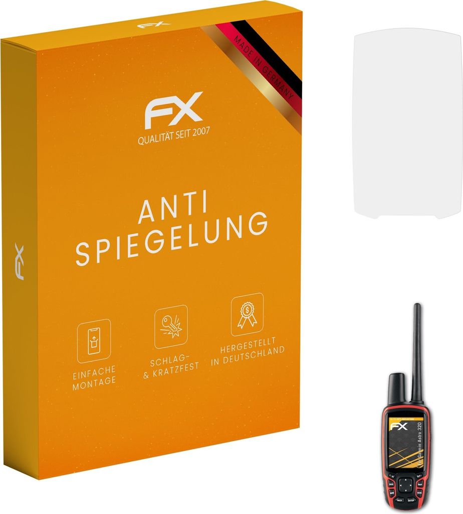 atFoliX FX-Antireflex 3x Schutzfolie kompatibel mit Garmin Astro 320 Displayfolie