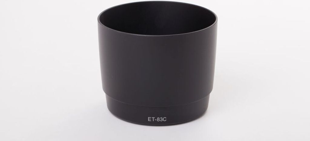 vhbw Gegenlichtblende kompatibel mit Canon EF 100-400mm f/4,5-5,6 L IS USM 77mm Objektiv, Schwarz, Kunststoff, Rund, 11,5 cm