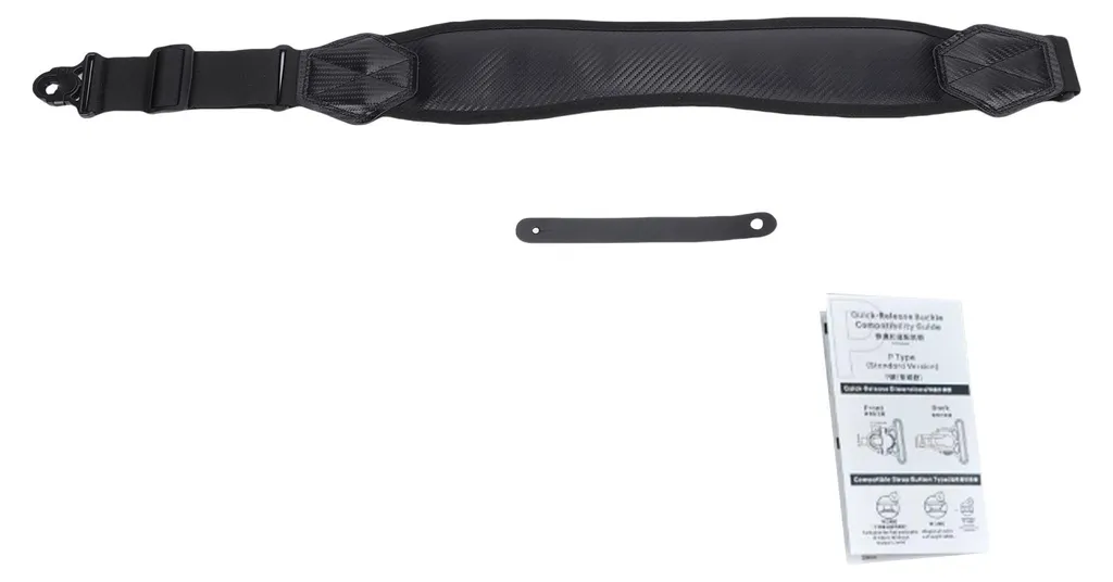 Courroie de guitare ergonomique en cuir noir pour basse et acoustique