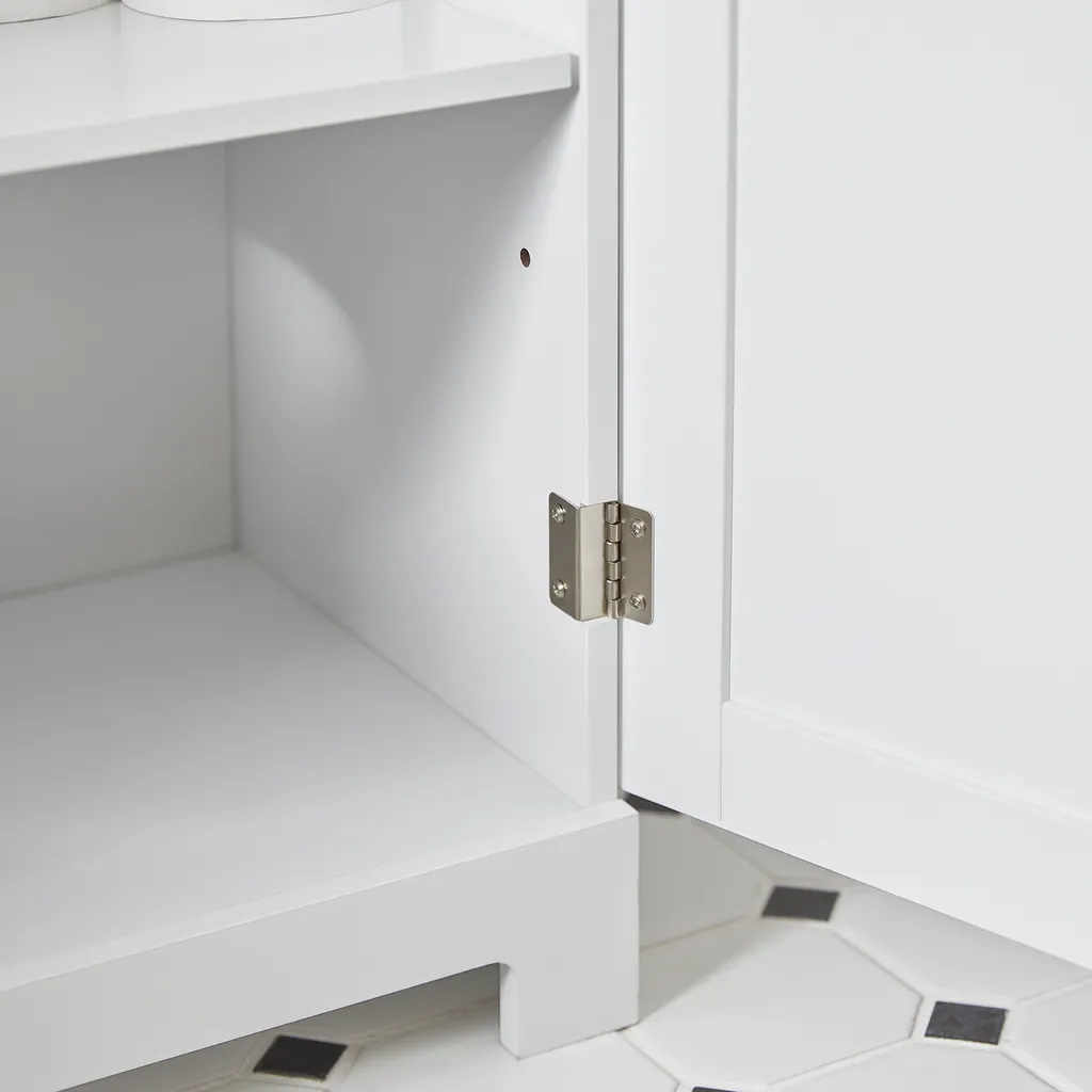 SoBuy BZR18-II-W Armadietto Bagno Bianco Sottolavabo 60cm - Salvaspazio - 7