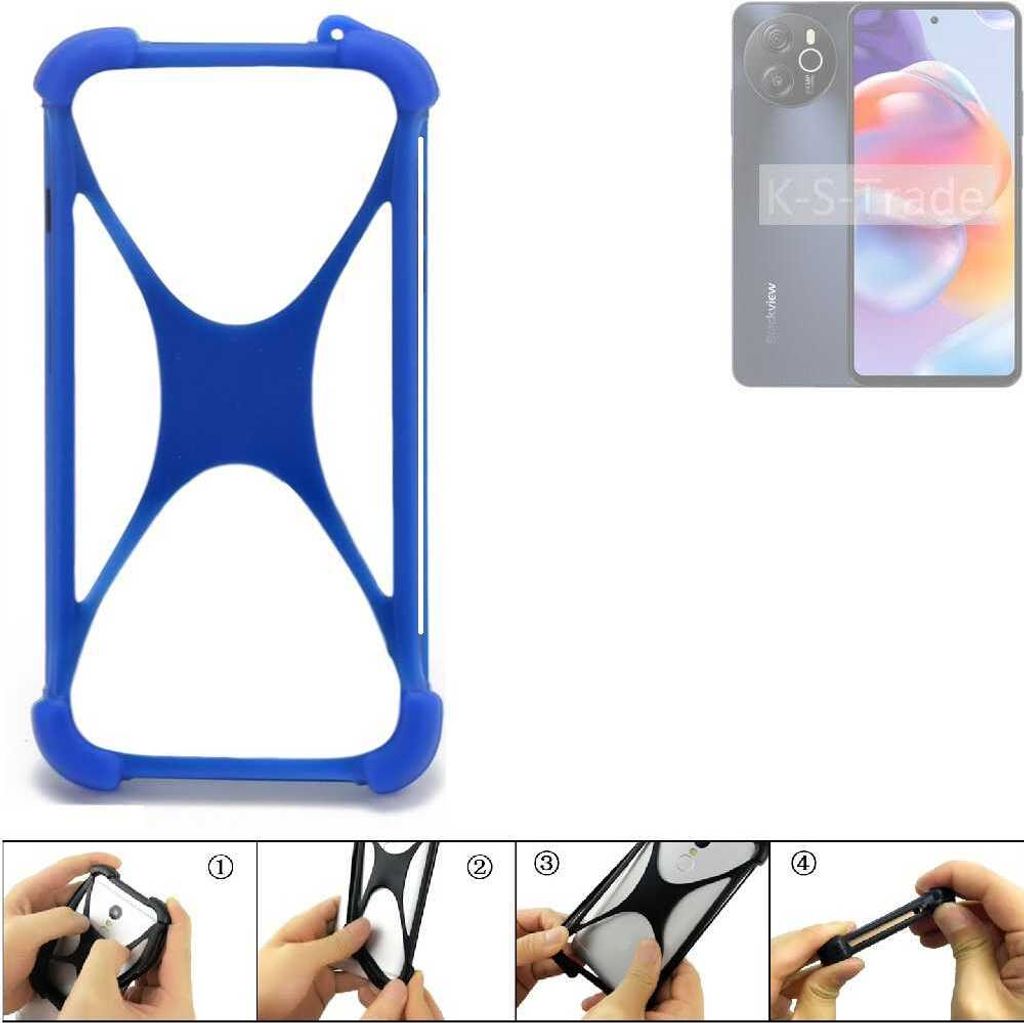 K-S-Trade Handy Hülle kompatibel mit Blackview Shark 8 Silikon Schutzhülle Cover Case Bumper Silikoncase TPU Softcase Schutz Hülle Smartphone