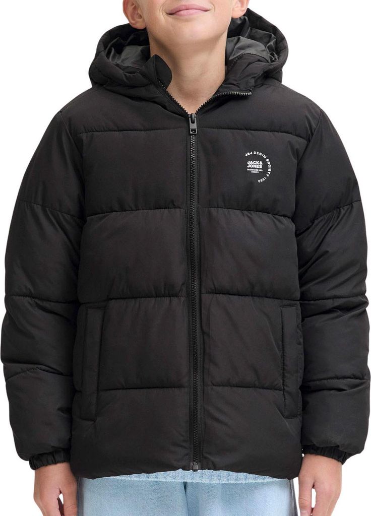 Jack & Jones Maze Logo Hood Puffer Jacke Kinder