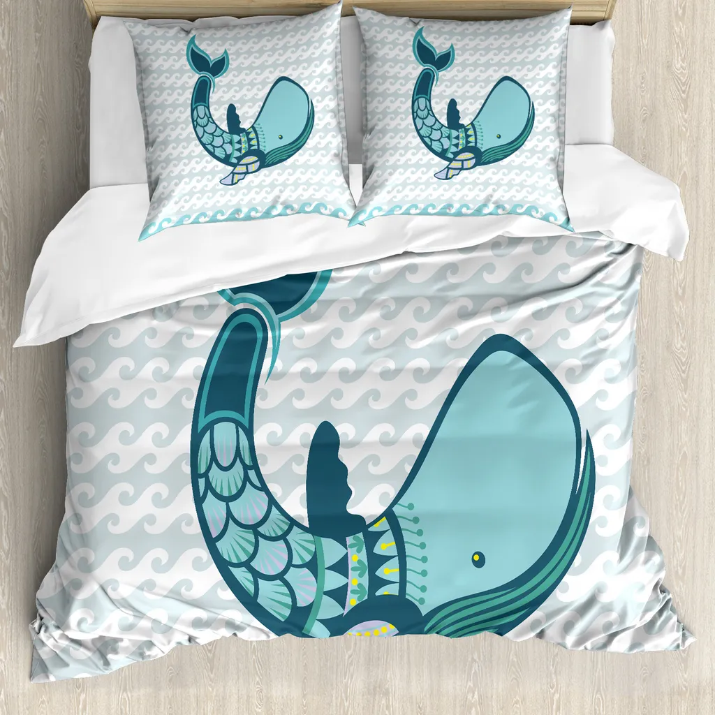 Copripiumino Blu Balena ABAKUHAUS 155x220 - Il Calore di Casa e Igiene