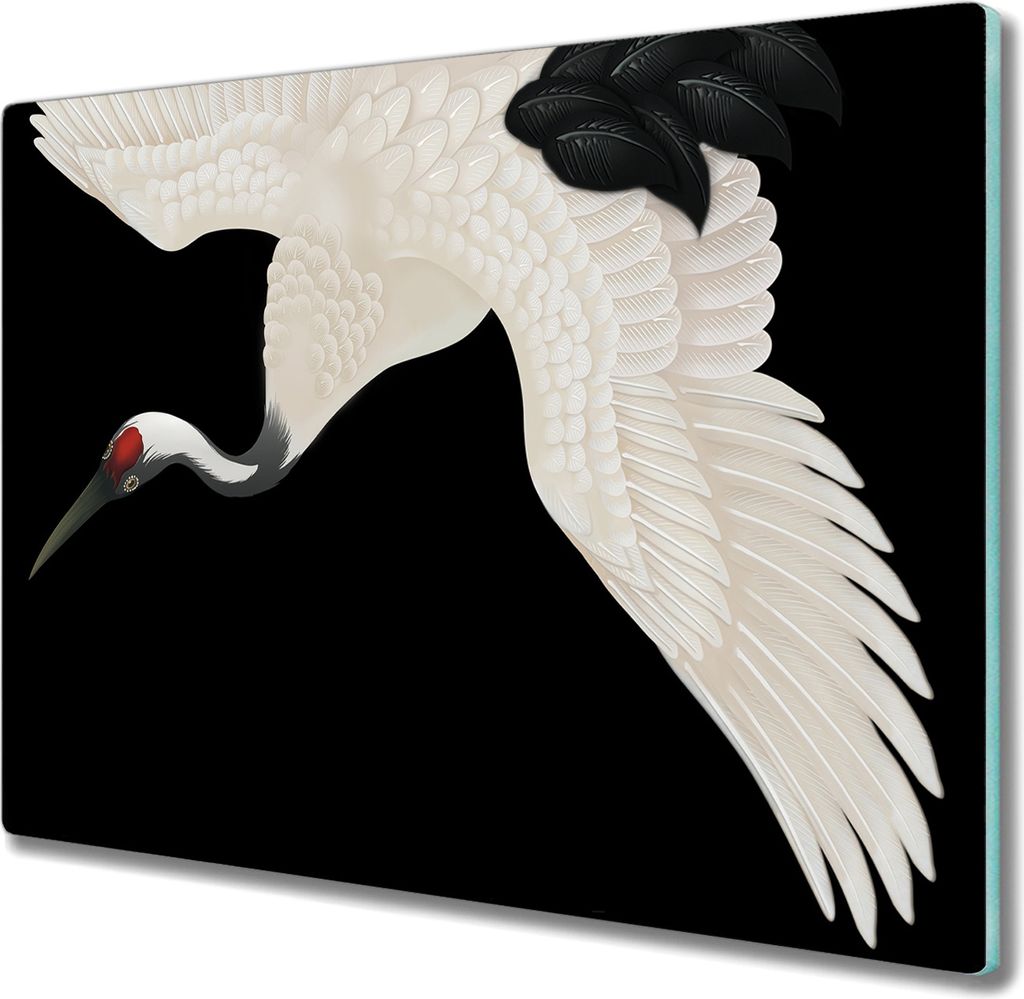Coloray Schneidebrett Herdabdeckplatte 60x52 cm Kochplattenabdeckung Küchenbrett Hackbrett - Tier Vogel