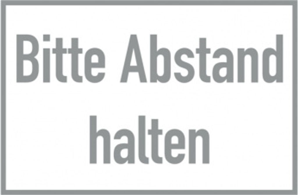 Dreifke Aufkleber Hinweisschild für Glas, Bitte Abstand halten, 200 x 300 mm...