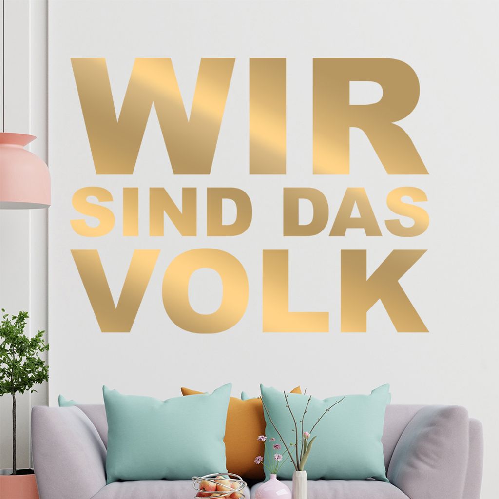 KIWISTAR Wir sind das Volk - Stimmen Gemeinschaft Parolen Politik Wandtattoo in 6 Größen - Wandaufkleber Wall Sticker - Dekoration, Küche, Wohnz...