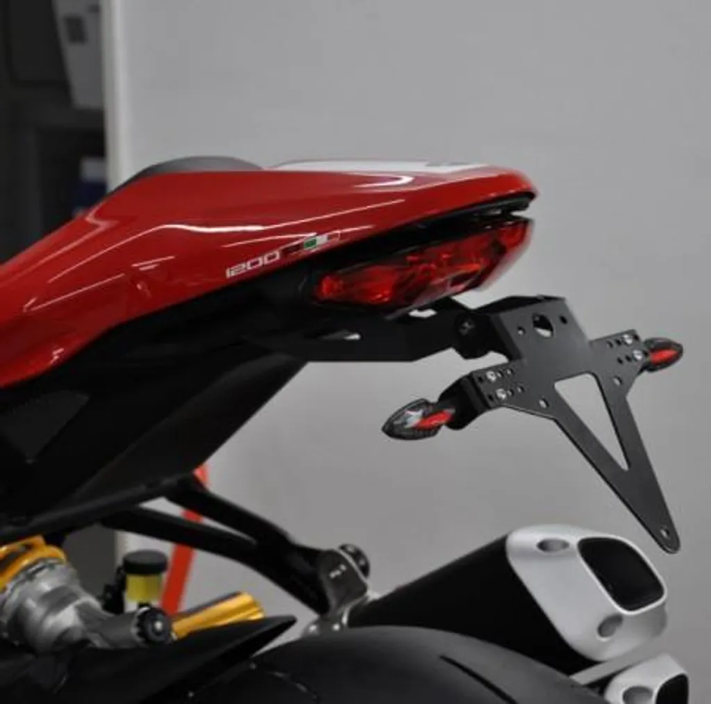 Support de plaque Monster 1200R en aluminium noir haute résistance