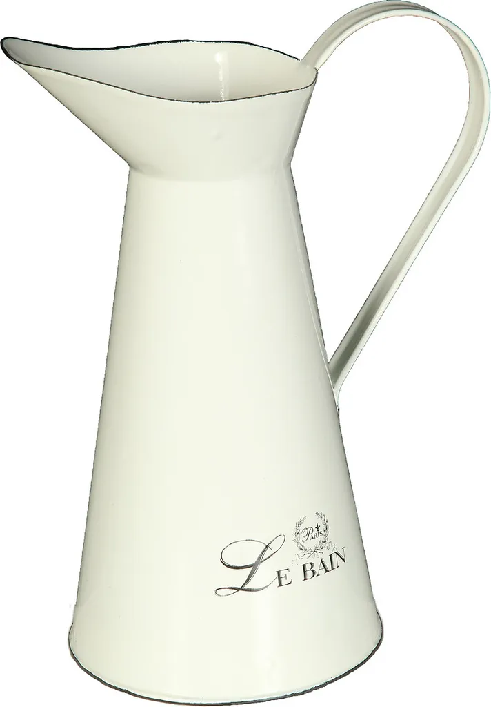 Brocca smaltata 51216 per acqua 26 cm - Ideale per Hotel e B&B Vintage
