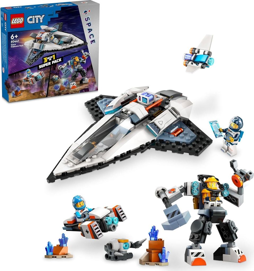 LEGO City Weltraumforscher-Set, 3er-Pack für Jungen und Produktbild 