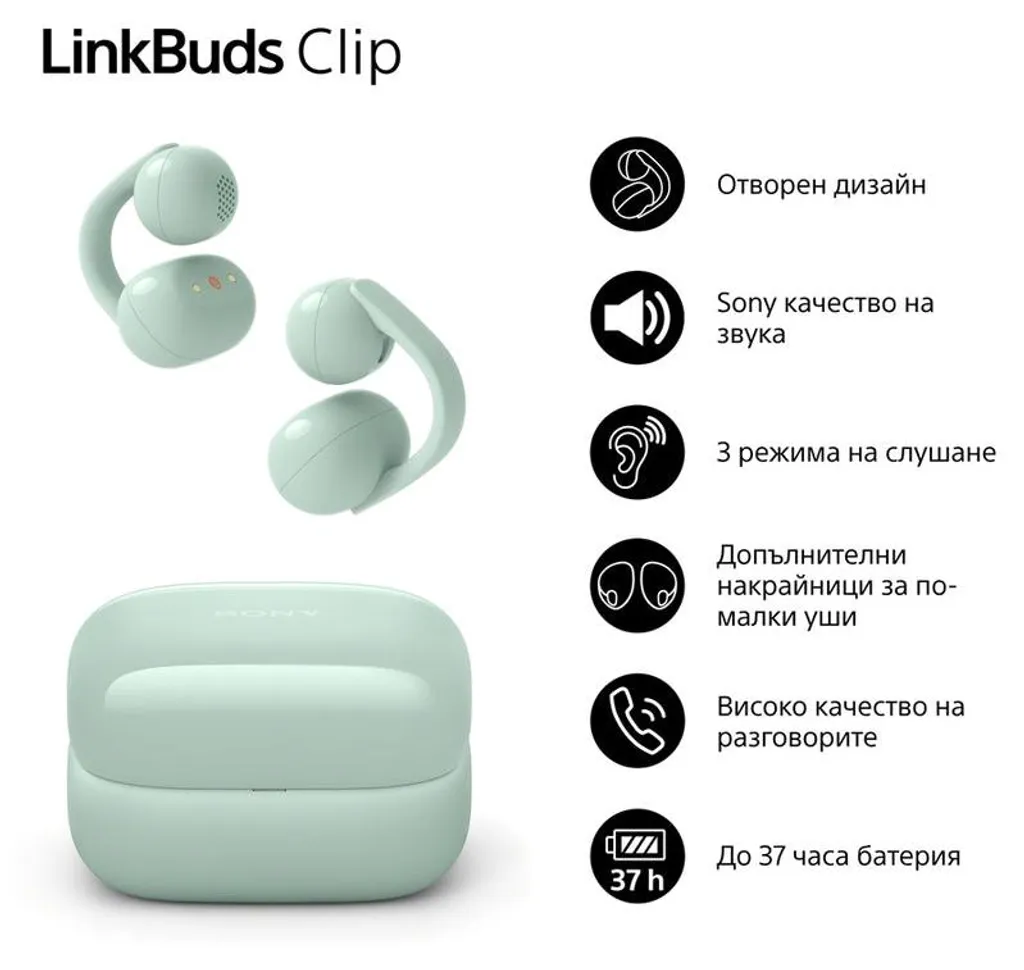 Casque Écouteurs True Wireless Sony LinkBuds Verts Oreille Ouverte - 7