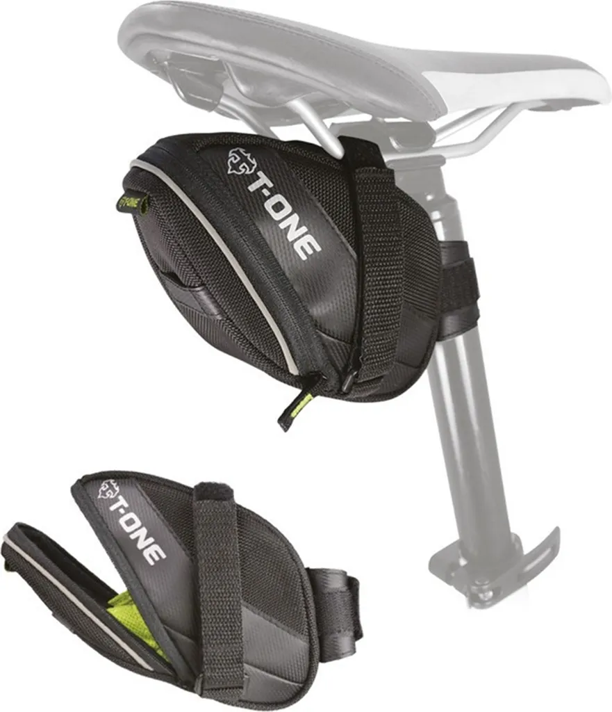 Sacoche de selle vélo pour outils et kit réparation T-One PAC Noir