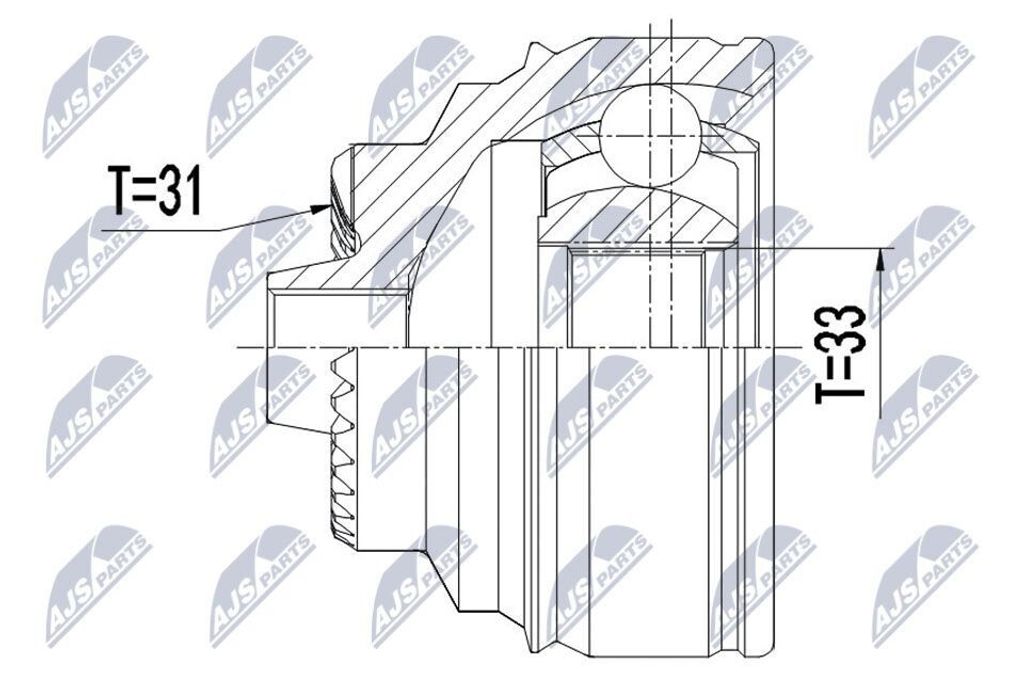 NTY Gelenksatz Antriebswelle Vorne Links Vorne Rechts für BMW 1 Schrägheck (F40) NPZ-BM-021