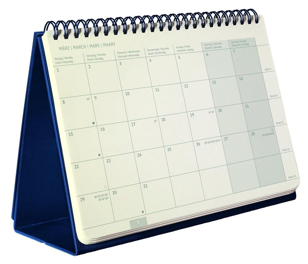 Tischkalender Conceptum 2027 Hardcover dunkelblau 144 Produktbild 