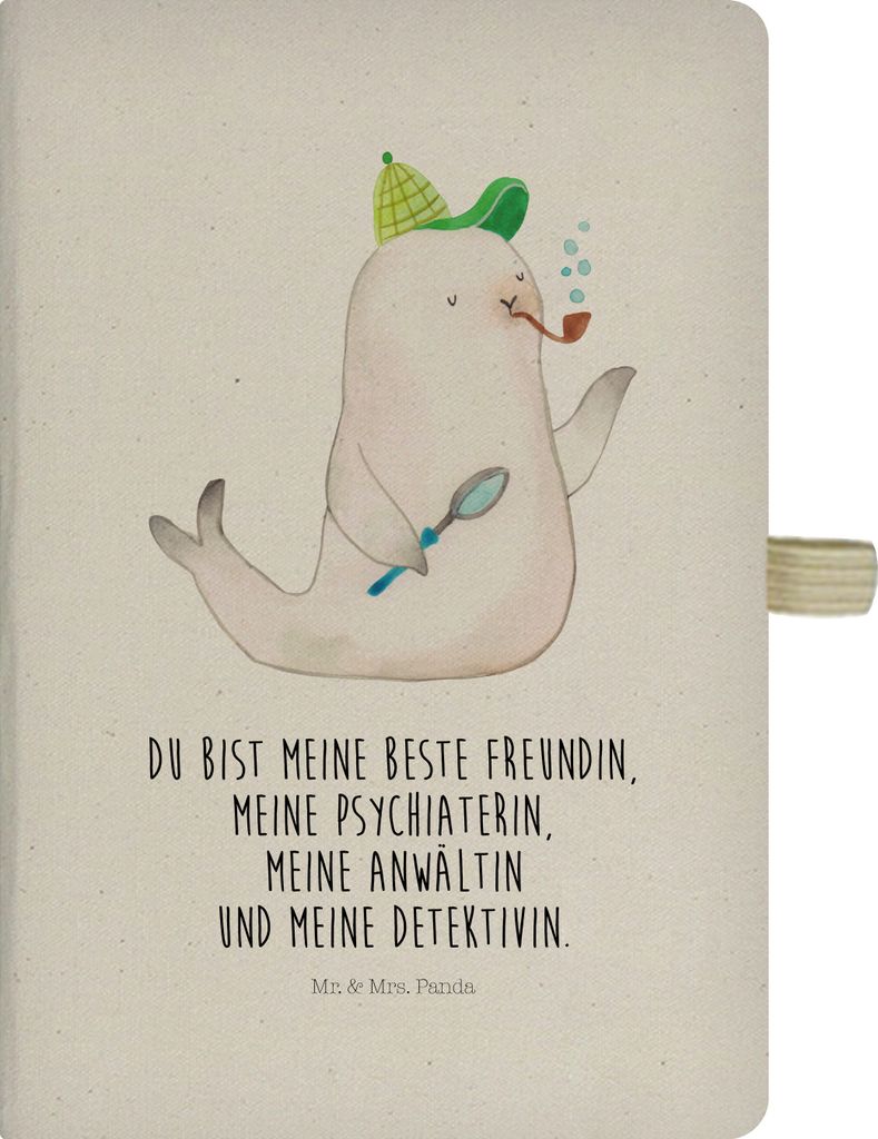 Mr. & Mrs. Panda Notizbuch A5 Robbe Sherlock - Transparent Produktbild 