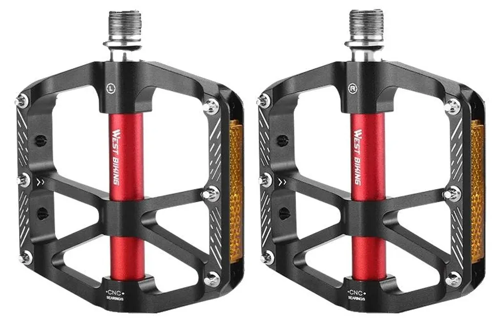 Pédales de vélo ultra-légères 0802104B avec surface antidérapante noire
