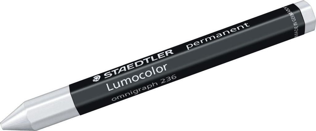 Staedtler Lumocolor 236, Weiß, Schwarz, Weiß Produktbild 