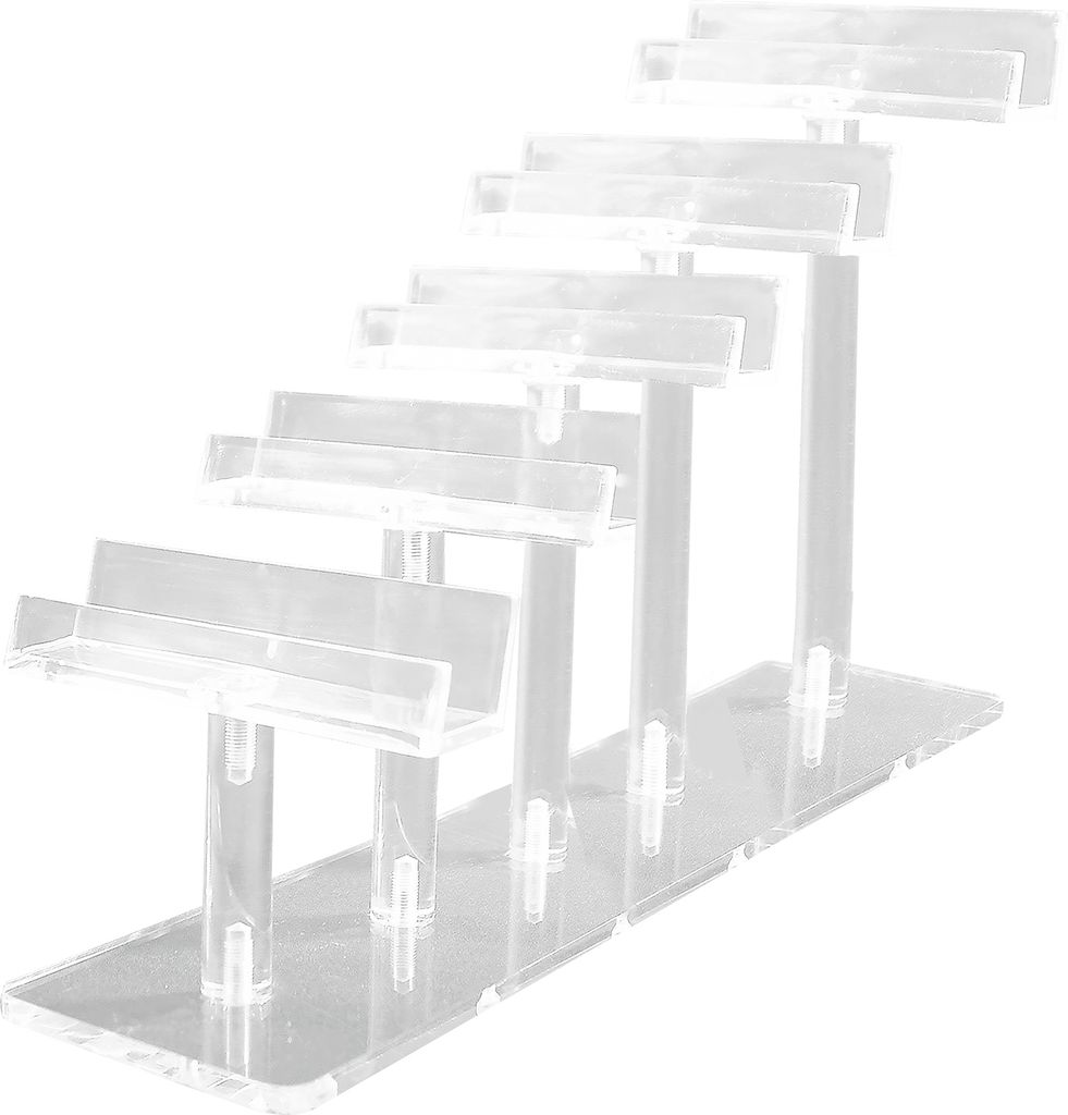 1 Set Brillenständer aus Acryl, mehrstufig, robust, rutschfest, freistehend, für den Schreibtisch, für Sonnenbrillen, Brillen, Brillen, Ausstell...