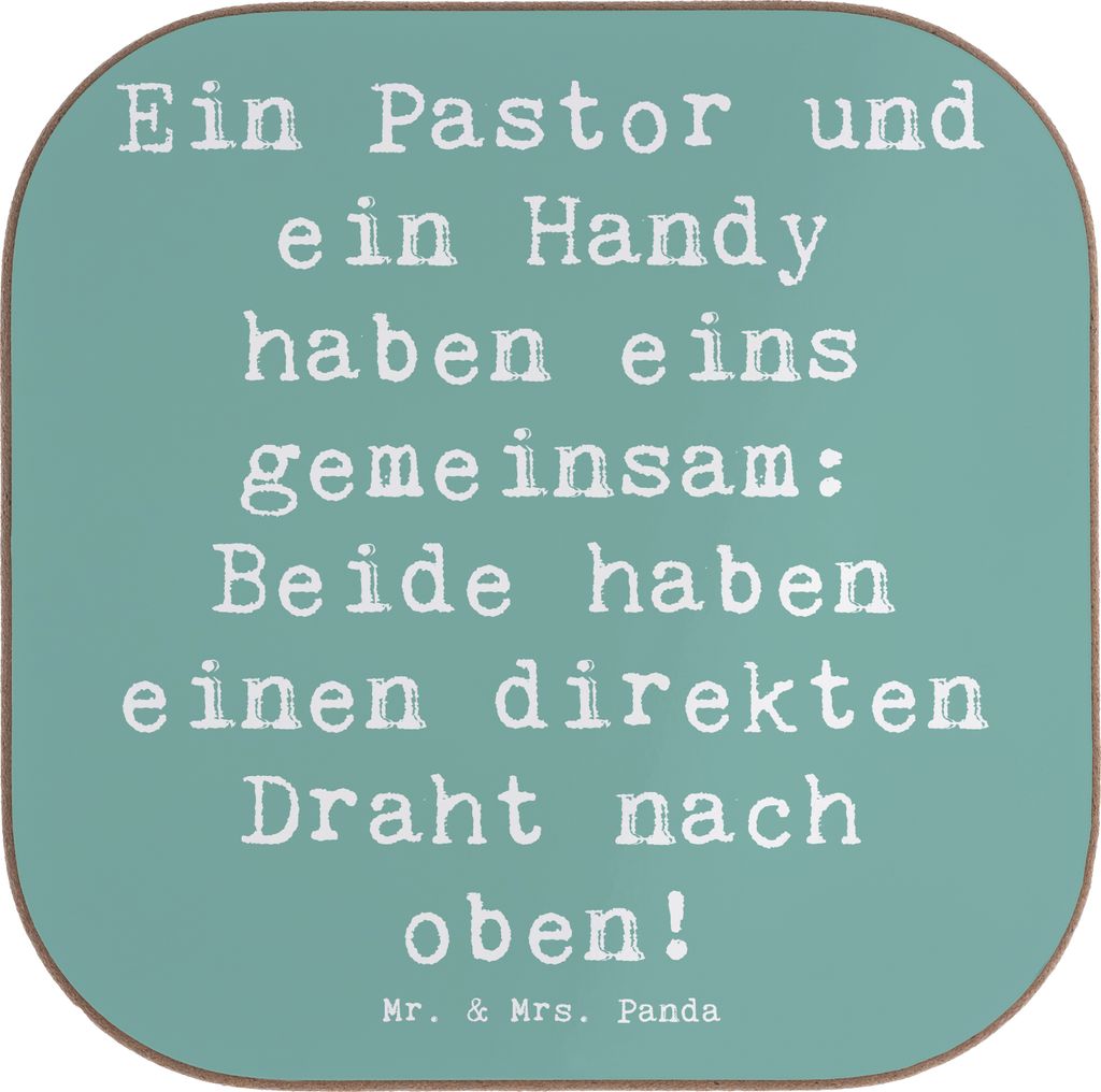 Mr. & Mrs. Panda Tischuntersetzer Spruch Pastor Verbindung - Meeresbrise - Geschenk, Holzuntersetzer, Geistlichkeit, lustig, Theologische Berufe, U...