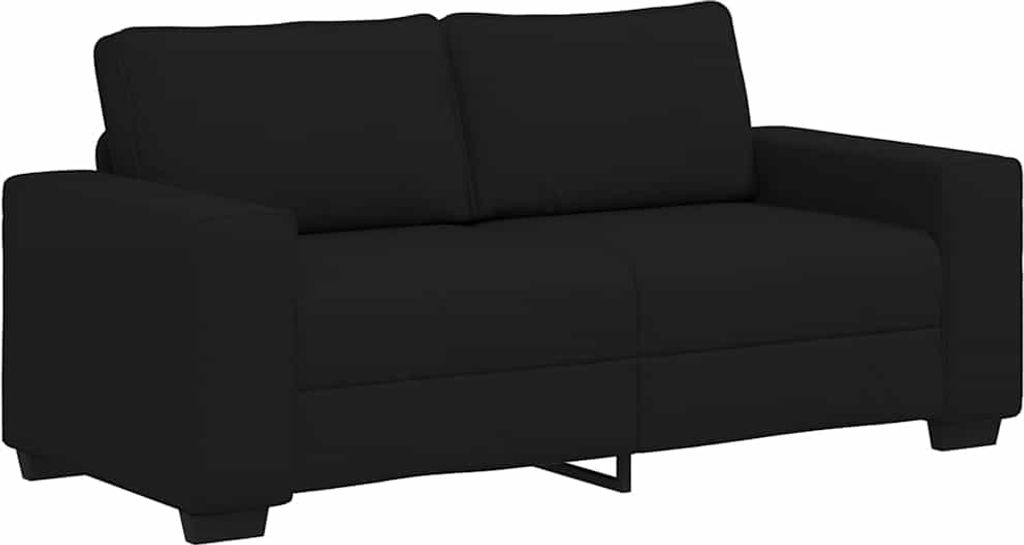 2-Sitzer-Sofa Schwarz 180x77x82 cm Stoff