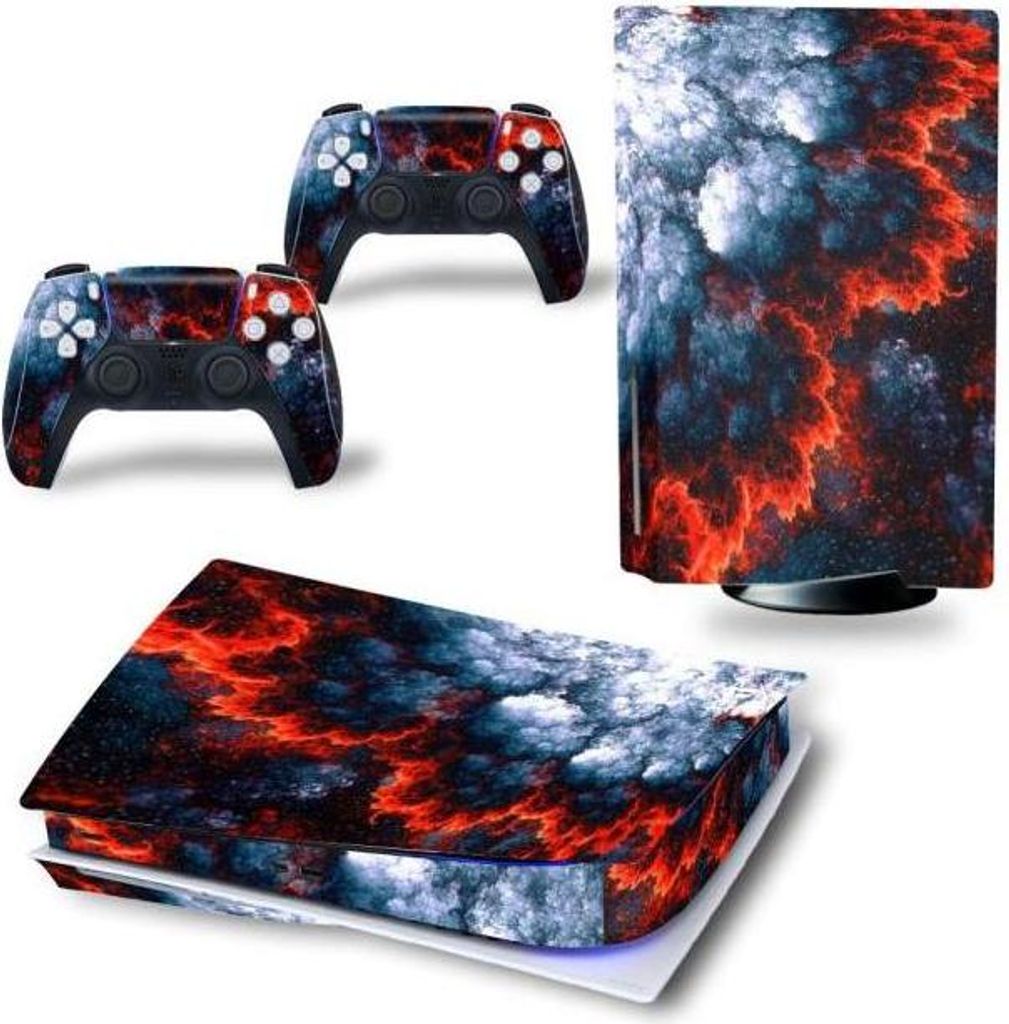 Konsolen- und Controller-Aufkleber für PS5, PlayStation 5 – Performance-Gaming-Skin – Schutzzubehör – Explosion