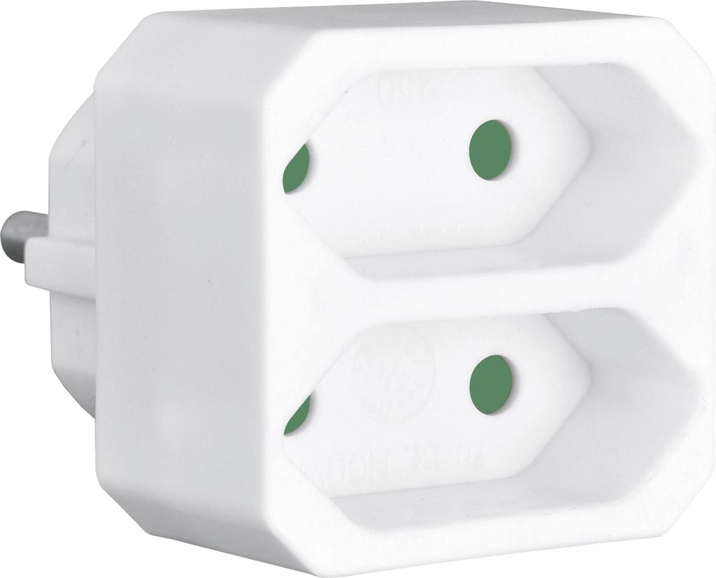 2-fach Euro Zwischenstecker Produktbild 